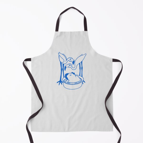 Item preview, Capybara and flamingos bath time in blue ink designed and sold by martodesign.