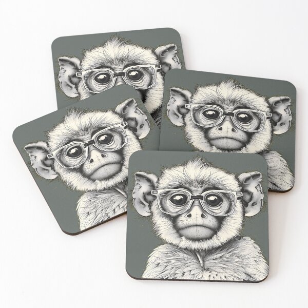 Item preview, Erudite Ape - Scholarly Primate Portrait designed and sold by ElegantQuirk.