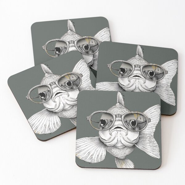 Item preview, Scholarly Goldfish - Aquatic Intellect Illustration designed and sold by ElegantQuirk.