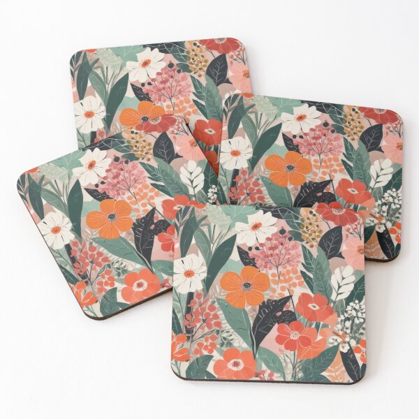 Item preview, Artistic botanical floral and foliage elements print design  designed and sold by Anshu3813.