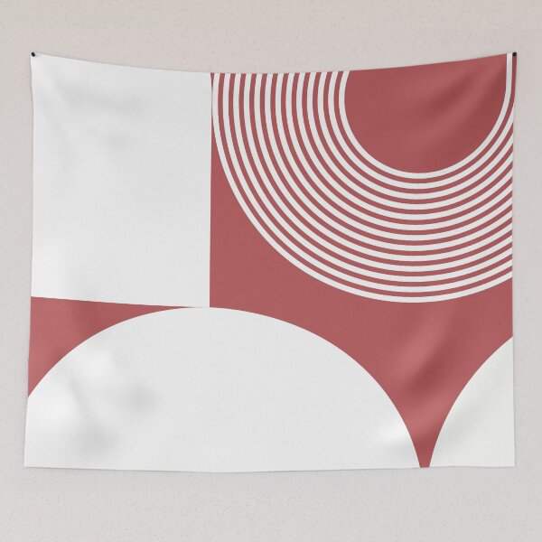 Item preview, Bauhaus red big shapes  designed and sold by KMA Home Design.