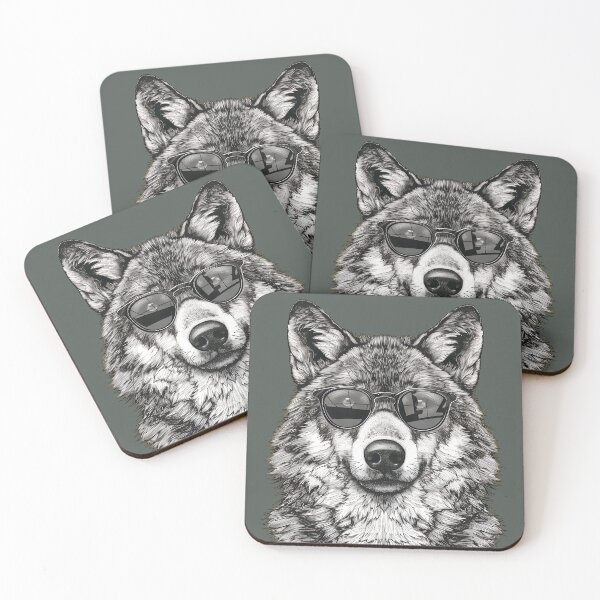 Item preview, Spectacled Sovereign - Wolf Portrait with Attitude designed and sold by ElegantQuirk.