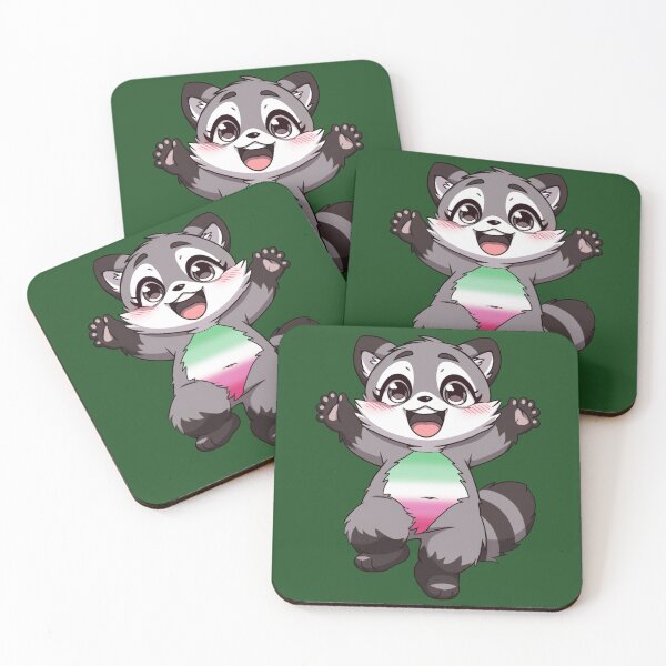 Item preview, Cute Raccoon with Abrosexual Pride Flag Colored Tummy , Subtle Abrosexual Design designed and sold by Travelslightly.