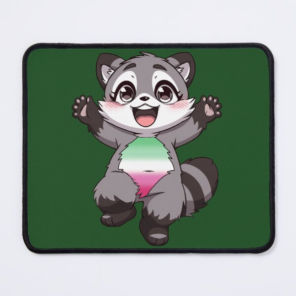 Item preview, Cute Raccoon with Abrosexual Pride Flag Colored Tummy , Subtle Abrosexual Design designed and sold by Travelslightly.