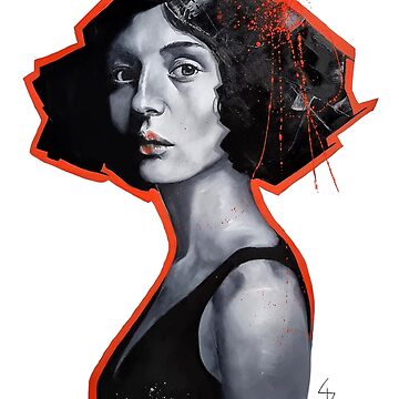 Aperçu de l'œuvre Visage de femme à la peinture - Look at me de Priscilla Seiller