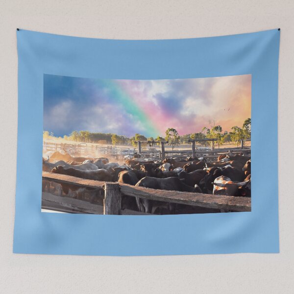 Item preview, DOWN AT THE YARDS, RURAL SCENE OF CATTLE IN THE HOLDING YARDS  designed and sold by Barbara Jean Photo Art And Design.