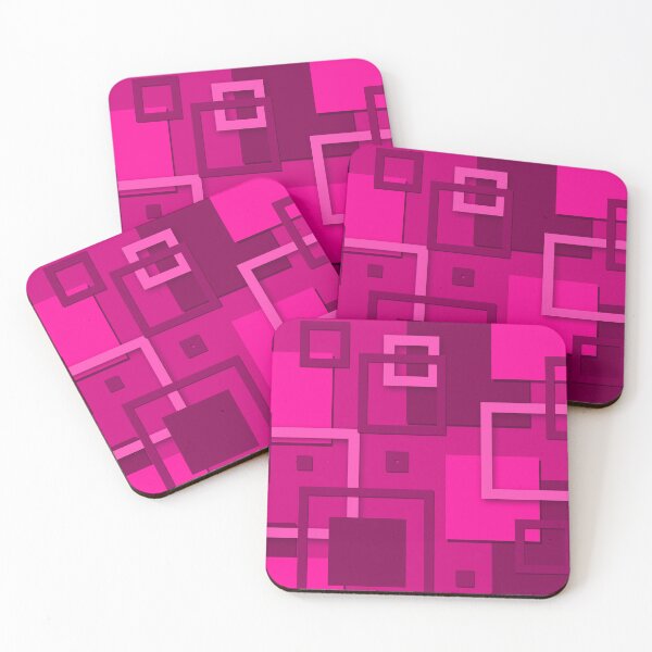 Item preview, Pink shades abstract art geometric design designed and sold by SpinklyCreations.