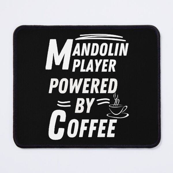Item preview, Mandolin player powered by coffee designed and sold by annoying-shirts.