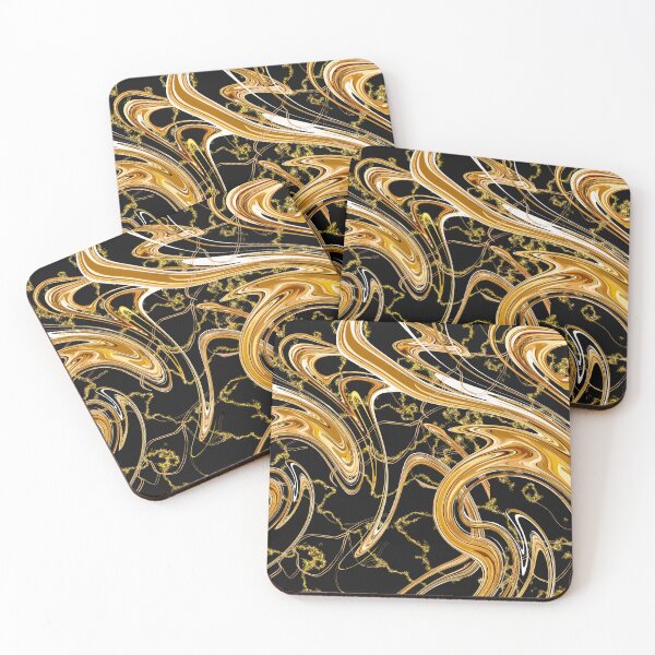 Item preview, Royal Gold pattern (Black) designed and sold by BirdBrew.