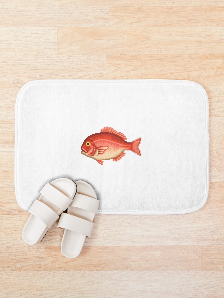 Thumbnail 1 of 6, Bath Mat, Red snapper designed and sold by AlexDelBucco.