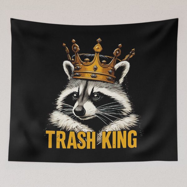 Item preview, Trash King Cute Funny Raccoon designed and sold by TomFrontierArt.