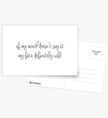 If My Mouth Doesn't Say it Postcards