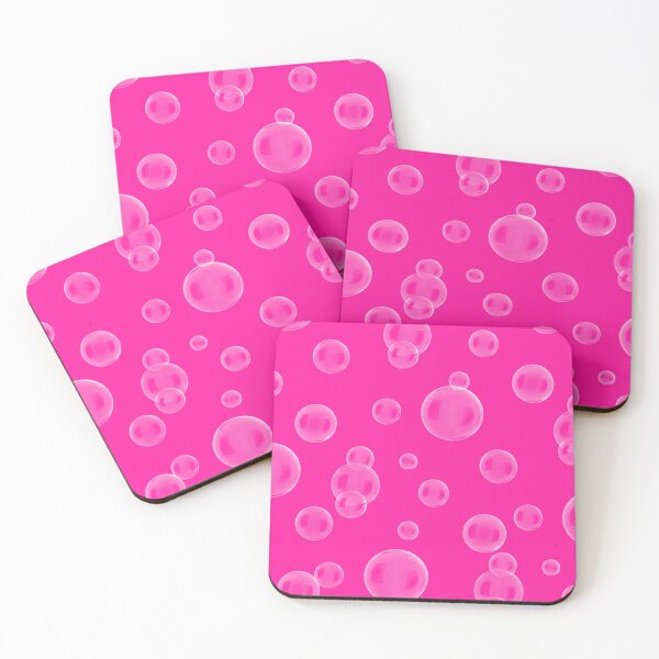 Item preview, Pink bubbles circle shapes random pattern designs designed and sold by SpinklyCreations.