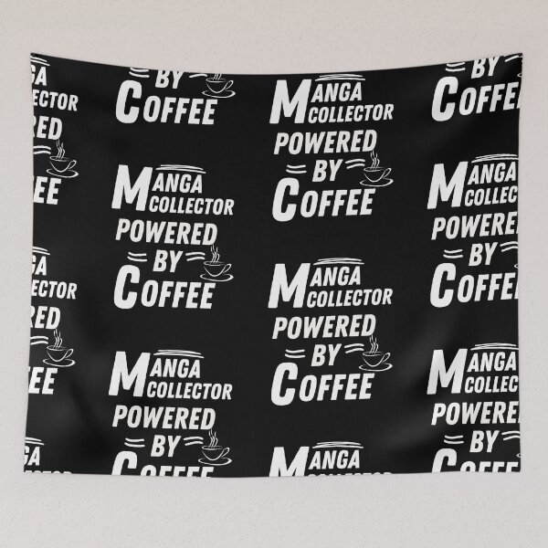 Aperçu de l'œuvre Collectionneur de manga alimenté par le café créée et vendue par annoying-shirts.