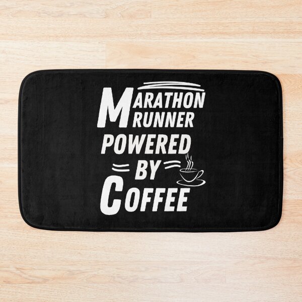 Item preview, Marathon runner powered by coffee designed and sold by annoying-shirts.