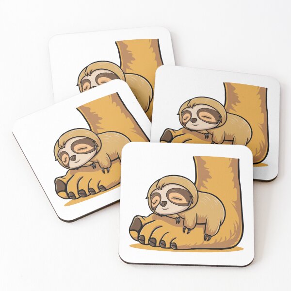 Item preview, Sloth sleeping on Big Foots foot designed and sold by BritishDelights.