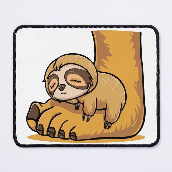 Item preview, Sloth sleeping on Big Foots foot designed and sold by BigfeetLittlepaws.