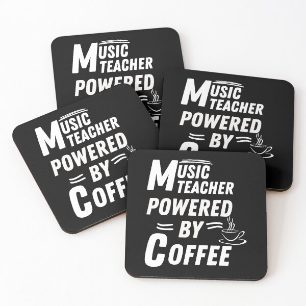 Item preview, Music Teacher powered by coffee designed and sold by annoying-shirts.