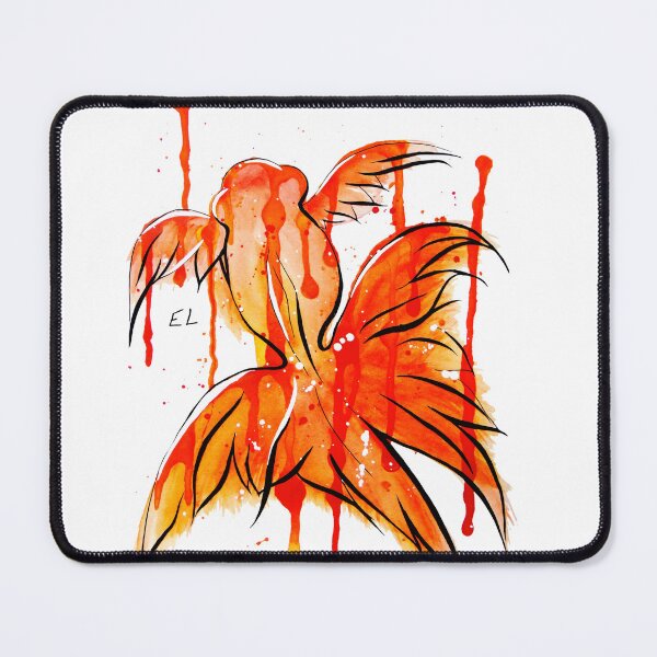 Item preview, Orange and Red Watercolor Splatter Goldfish designed and sold by GhostoftheSea.