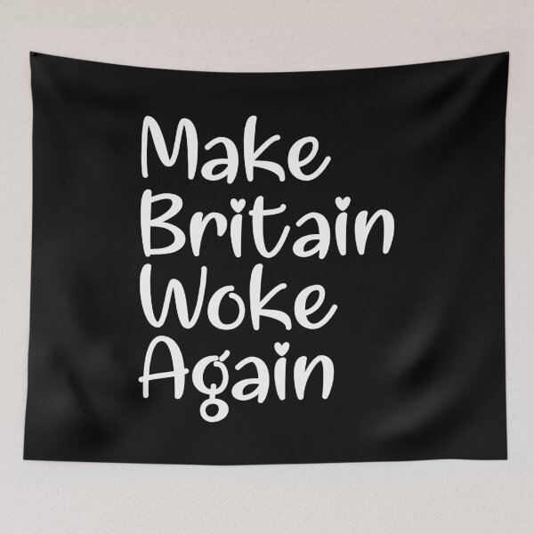 Item preview, Make Britain woke again slogan designed and sold by TheScraggyBeard.