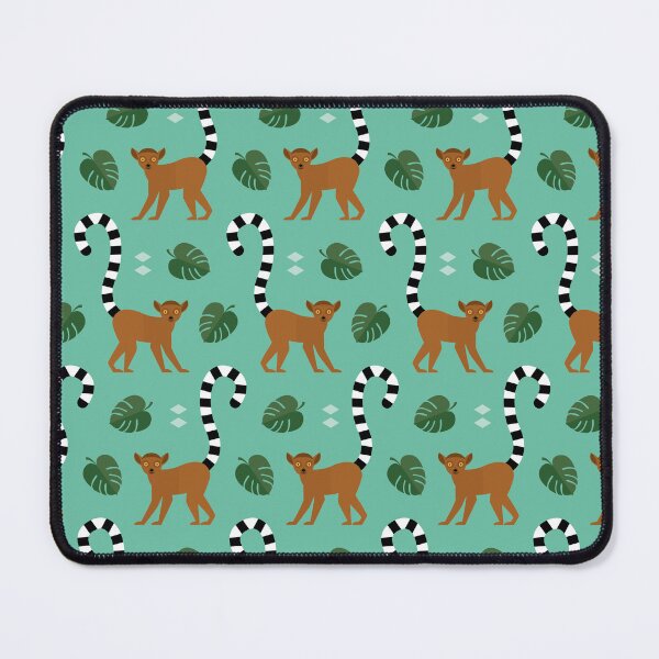 Item preview, Ringtailed lemurs on blue designed and sold by reneesillus.