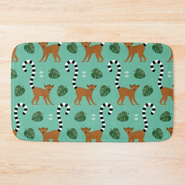 Item preview, Ringtailed lemurs on blue designed and sold by reneesillus.