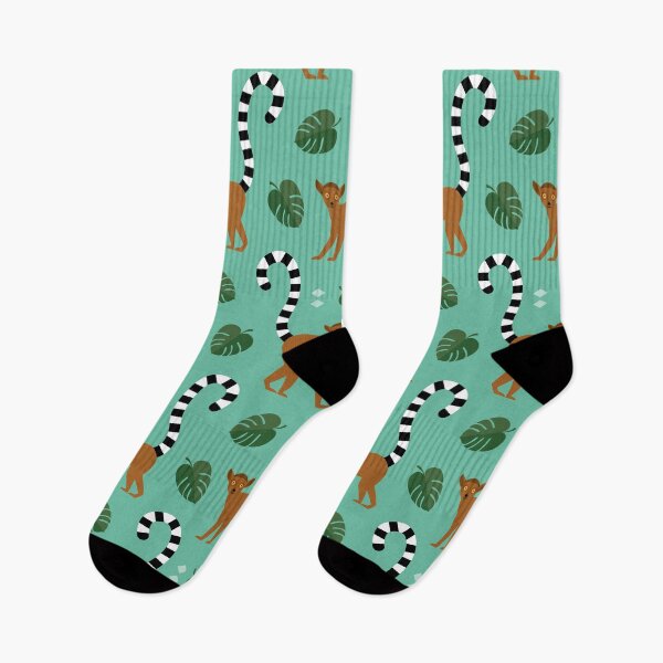 Item preview, Ringtailed lemurs on blue designed and sold by reneesillus.
