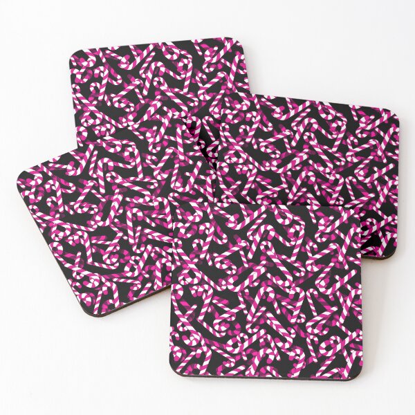 Item preview, Pink color candy canes with diagonal striped lines pattern background  designed and sold by SpinklyCreations.