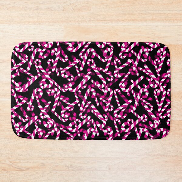 Item preview, Pink color candy canes with diagonal striped lines pattern background  designed and sold by SpinklyCreations.