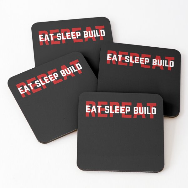 Item preview, eat sleep build repeat designed and sold by darkthings design.