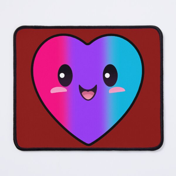 Item preview, Kawaii Heart with Androgynous Pride Flag Colors , Subtle Androgyne Heart Design designed and sold by Travelslightly.