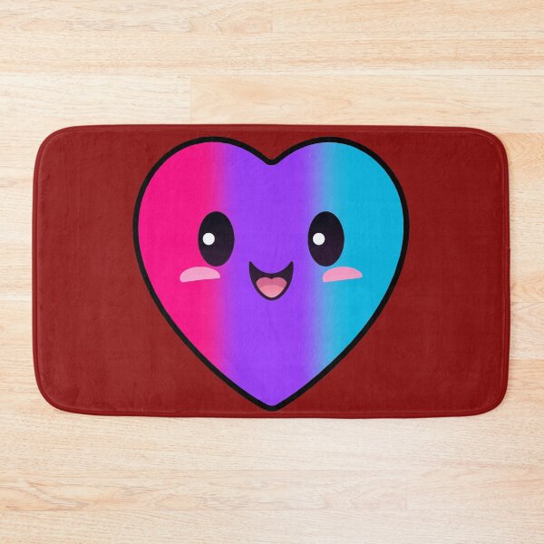 Item preview, Kawaii Heart with Androgynous Pride Flag Colors , Subtle Androgyne Heart Design designed and sold by Travelslightly.
