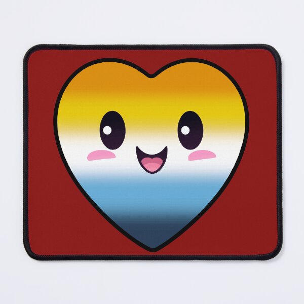 Item preview, Kawaii Heart with AroAce Pride Flag Colors , Subtle AroAce Heart Design designed and sold by Travelslightly.