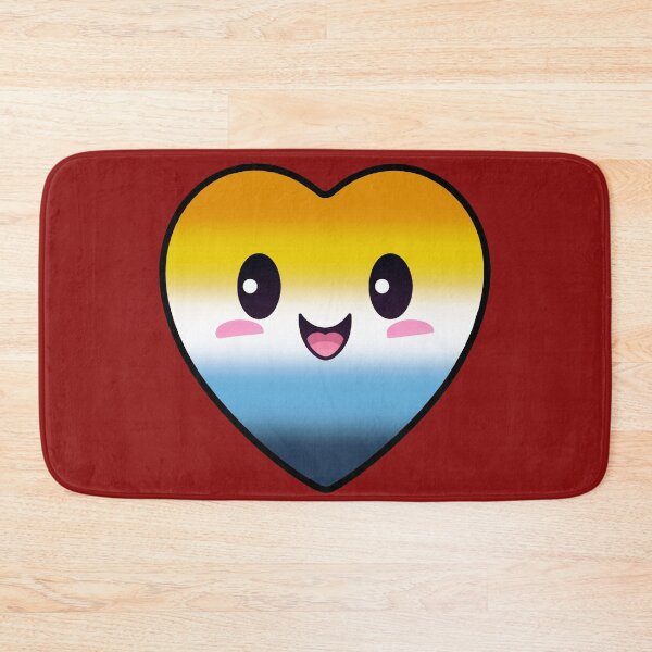 Item preview, Kawaii Heart with AroAce Pride Flag Colors , Subtle AroAce Heart Design designed and sold by Travelslightly.