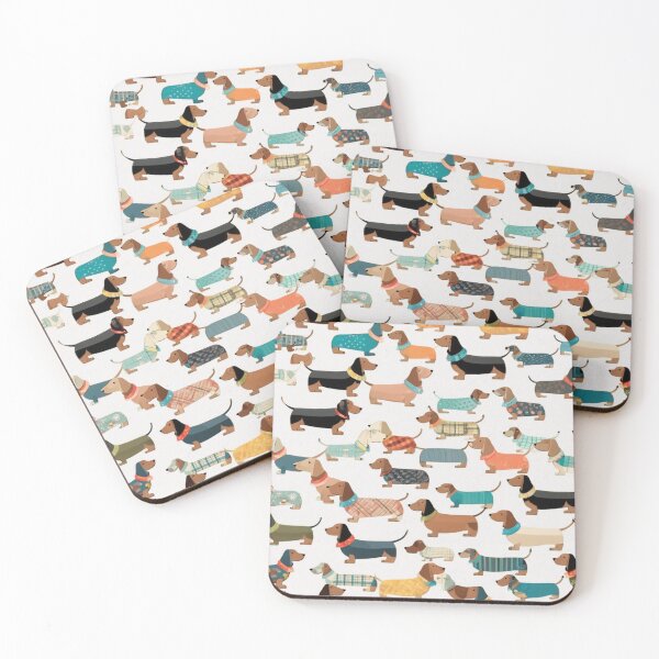 Item preview, Doxies wearing pajamas designed and sold by FikaCreation.