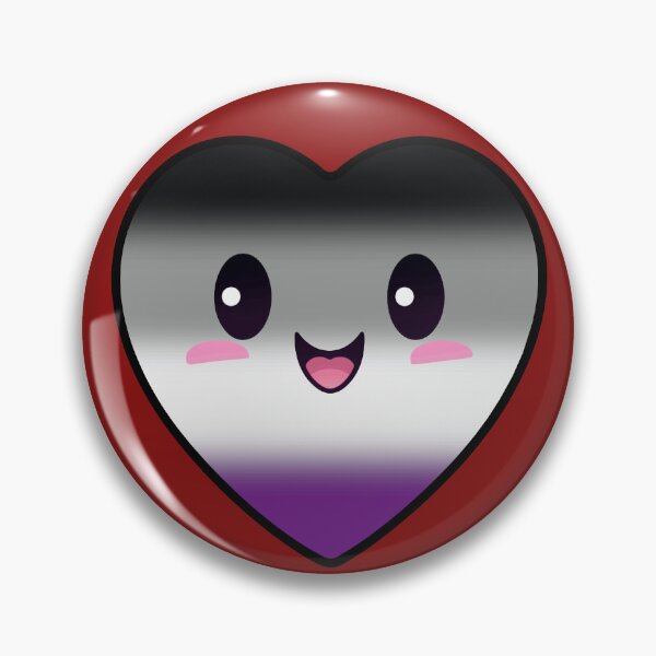 Item preview, Kawaii Heart with Asexual Pride Flag Colors , Subtle Ace Heart Design designed and sold by Travelslightly.