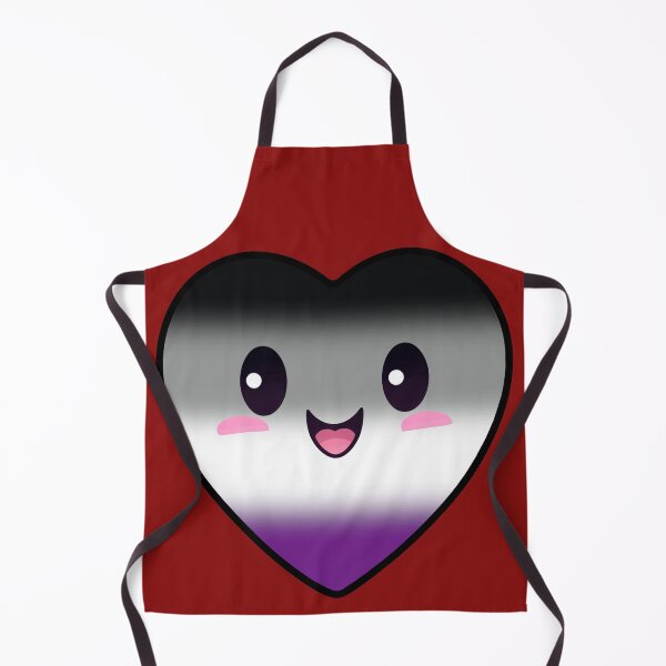 Item preview, Kawaii Heart with Asexual Pride Flag Colors , Subtle Ace Heart Design designed and sold by Travelslightly.