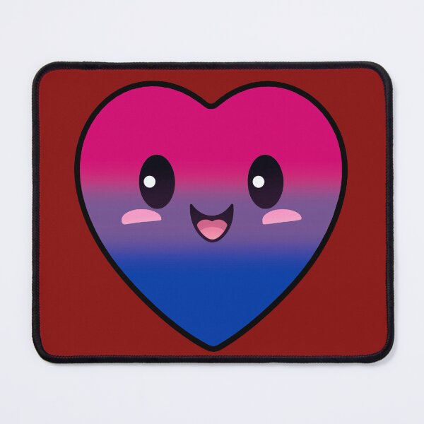 Item preview, Kawaii Heart with Bisexual Pride Flag Colors , Subtle Bisexual Heart Design designed and sold by Travelslightly.
