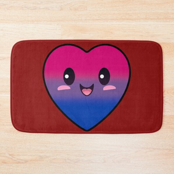 Item preview, Kawaii Heart with Bisexual Pride Flag Colors , Subtle Bisexual Heart Design designed and sold by Travelslightly.