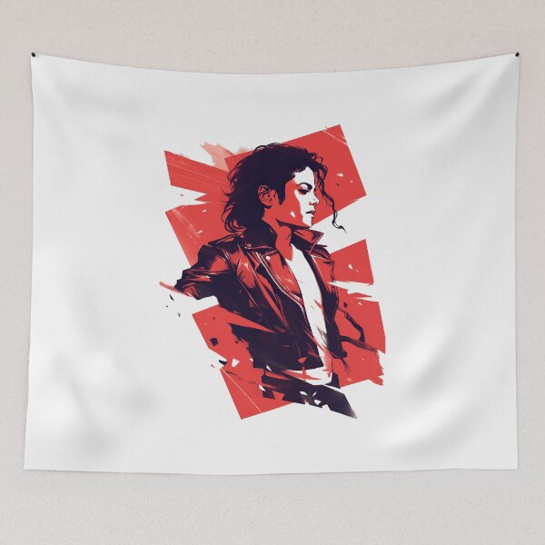 Item preview, Pop King in a Leather Jacket - Red Backdrop - Pop Music designed and sold by Fenay Designs.