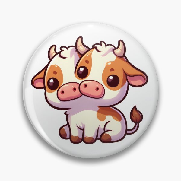 Item preview, Two Headed Calf Cute Cartoon Baby Cow designed and sold by WildPalette-Art.
