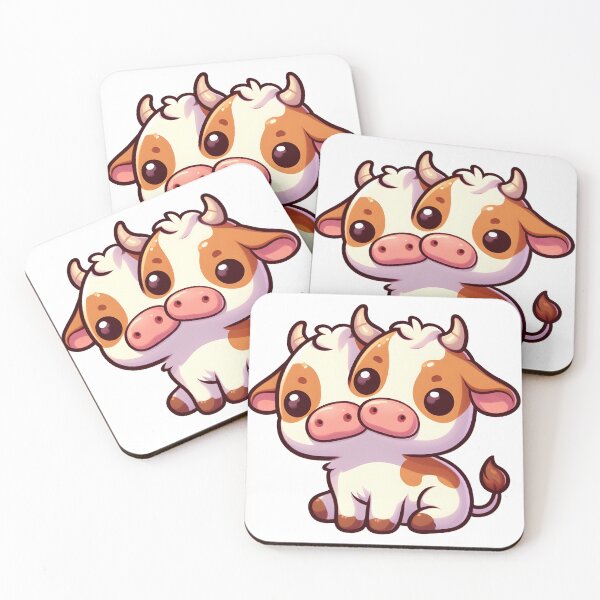Item preview, Two Headed Calf Cute Cartoon Baby Cow designed and sold by WildPalette-Art.