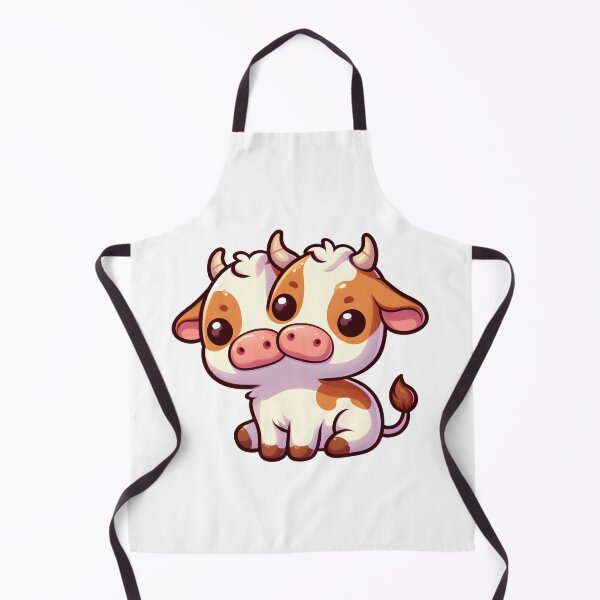 Item preview, Two Headed Calf Cute Cartoon Baby Cow designed and sold by WildPalette-Art.