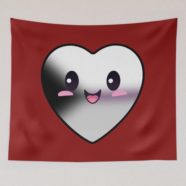 Item preview, Kawaii Heart with Demisexual Pride Flag Colors , Subtle Demi Heart Design designed and sold by Travelslightly.