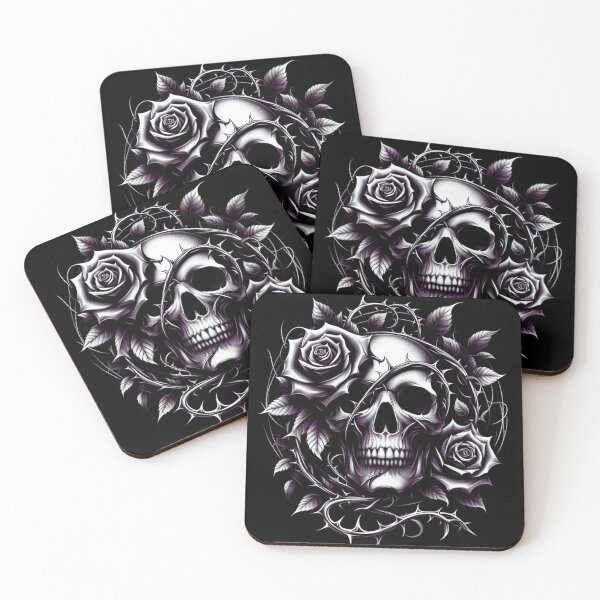 Item preview, Skull Dark Spines Bones Roses designed and sold by KTGim.