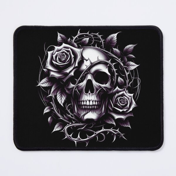 Item preview, Skull Dark Spines Bones Roses designed and sold by KTGim.