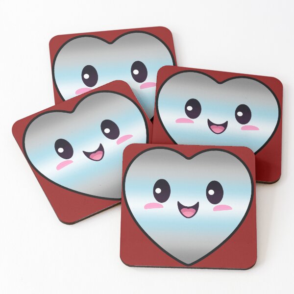 Item preview, Kawaii Heart with Demiboy Pride Flag Colors , Subtle Demi Heart Design designed and sold by Travelslightly.