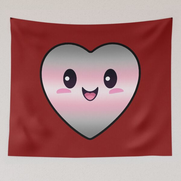 Item preview, Kawaii Heart with Demibgirl Pride Flag Colors , Subtle Demi Heart Design designed and sold by Travelslightly.
