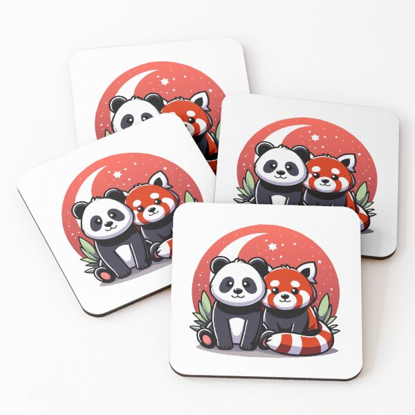 Item preview, Moonlit Buddies - Panda and Red Panda designed and sold by Designowner.
