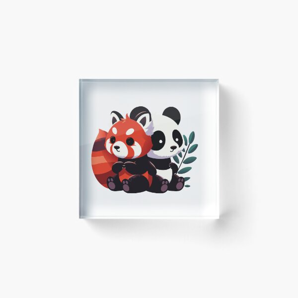 Item preview, Panda Pals - A Charming Red Panda & Panda Bear Illustration designed and sold by Designowner.
